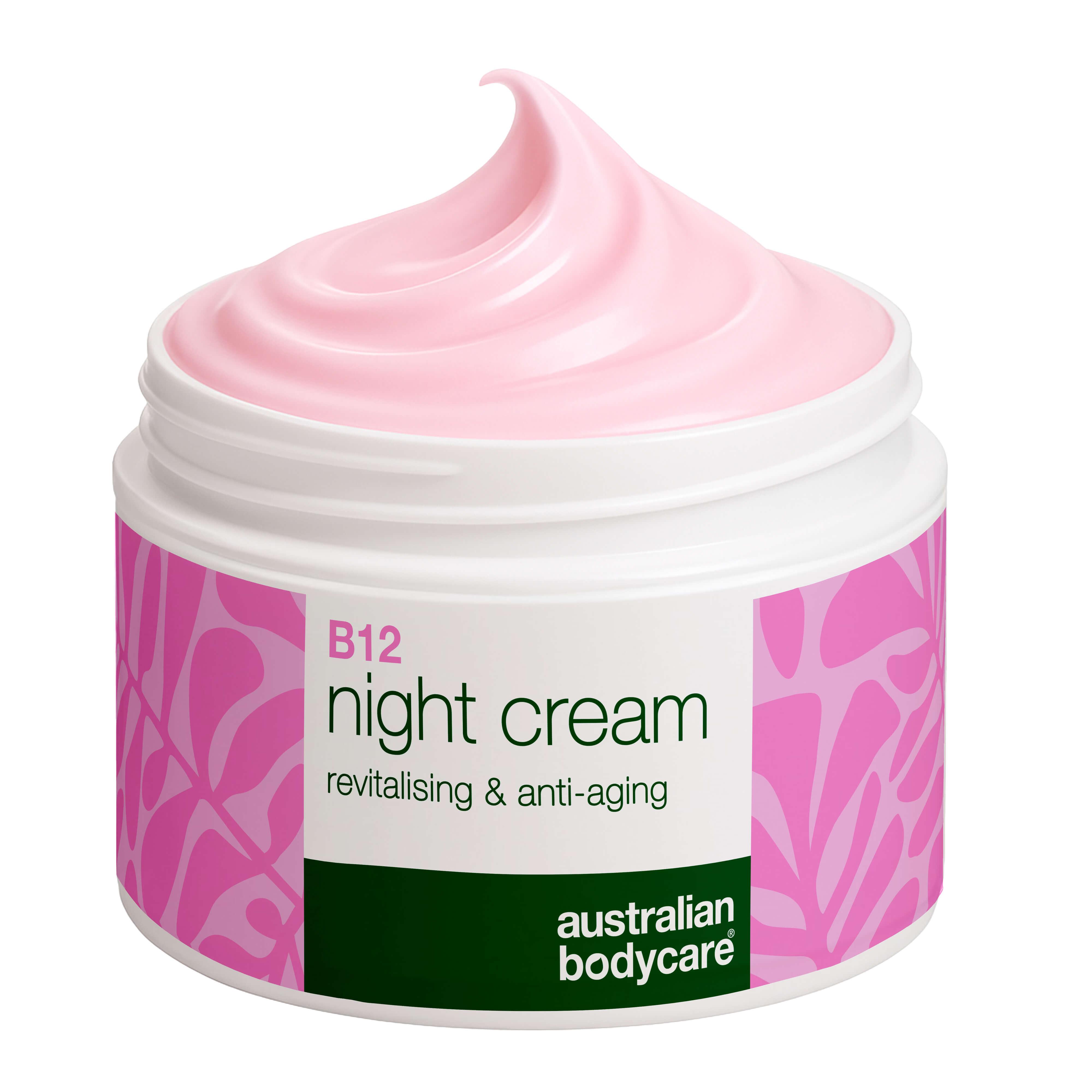 Australian Bodycare B12 Nattkrem i rosa pumpeflaske